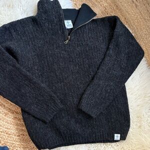 Kidka Icelandic Pure New Wool Reykir Half Zip Sweater